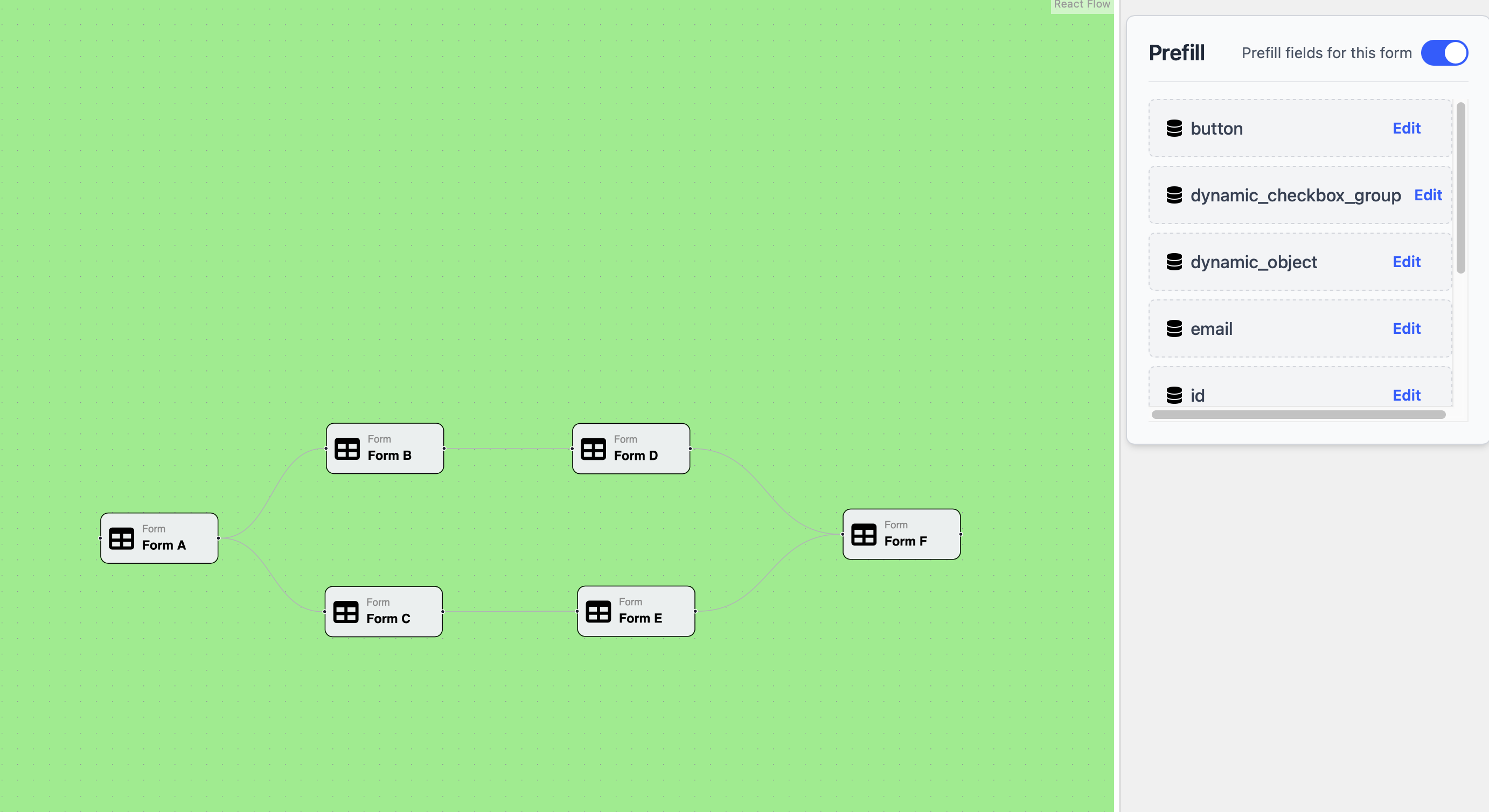 Form Prefill UI Screenshot
